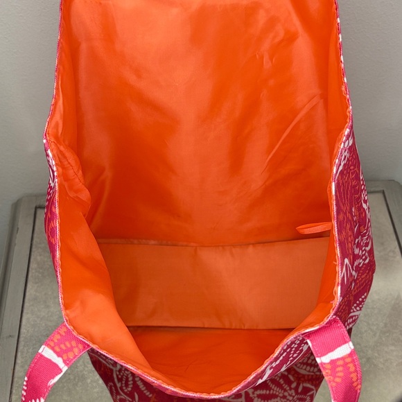 Lily Pulitzer Sand Dollar  Pink, White & Orange Tote Bag - Picture 4 of 8
